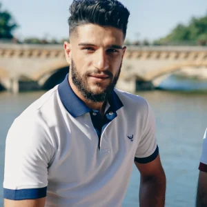 Polo Bleu marine et Blanc