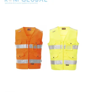 Gilet de sécurité homme haute visibilité, coupe droite en coton et polyester CLASS 2 - MASTER PAYPER