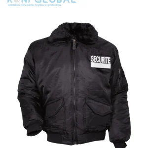 Blouson de sécurité avec col fourrure détachable, doublure et ouate en polyester 7 poches - SECURITE CWU CITYGUARD