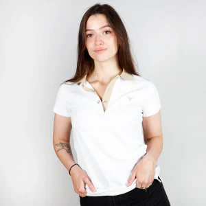 Polo Femmes Sable et Blanc
