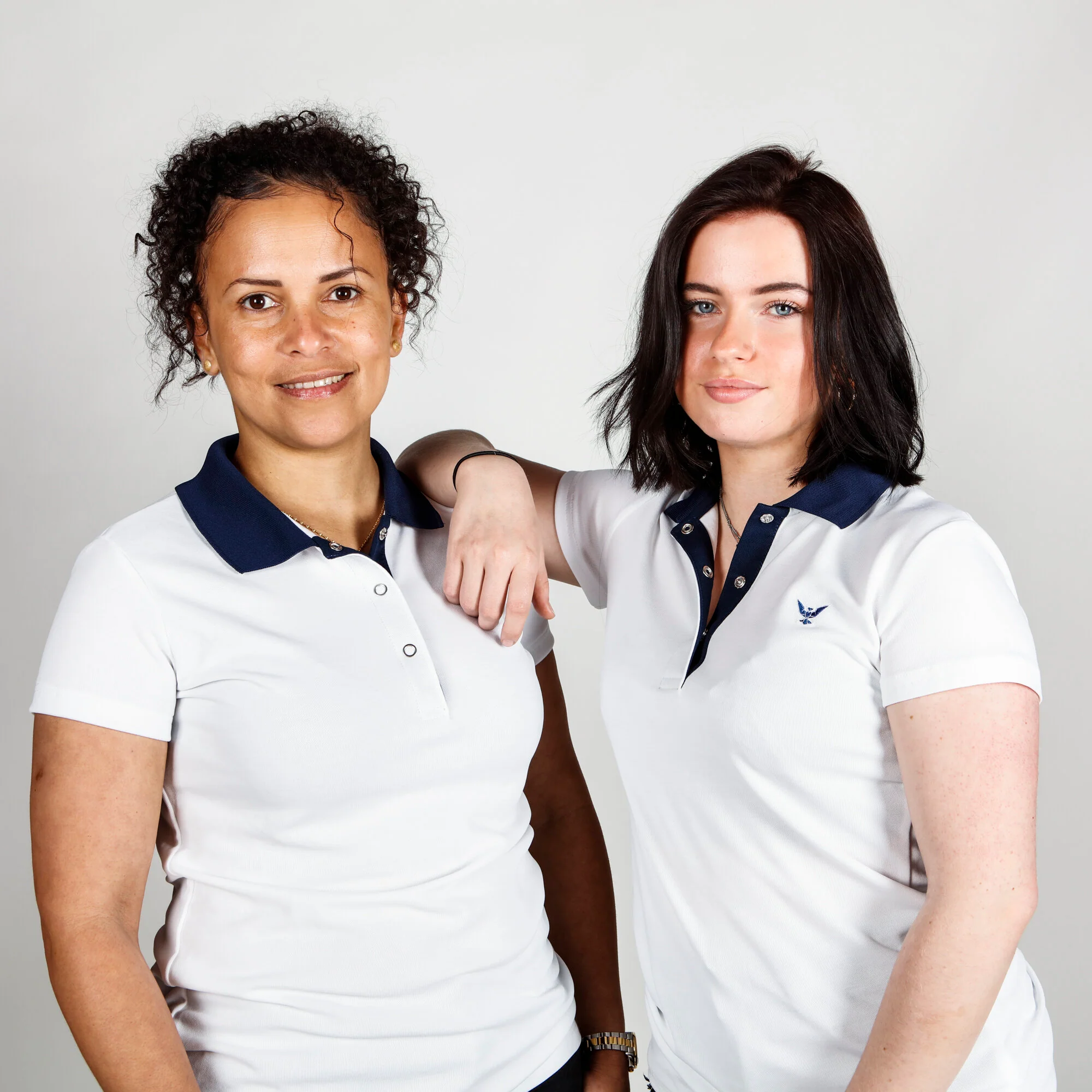 Polo Femme Marine et Blanc