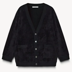 Cardigan oversize en velours