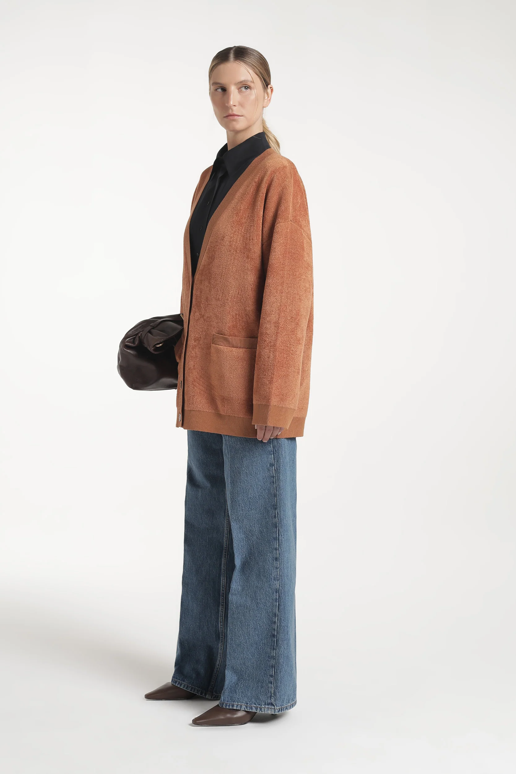 Cardigan oversize en velours – Image 7