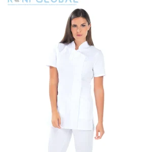 Tunique de travail femme manches courtes en coton/polyester 2 poches - INES REMI CONFECTION