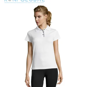 Polo de travail femme sport manches courtes, en piqué polyester - PERFORMER SOL'S