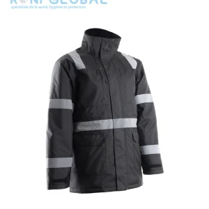 Parka de travail anti-froid et anti-pluie en polyester enduit polyuréthane 8 poches et haute visibilité TYPE B3 - SECURITE COVERGUARD