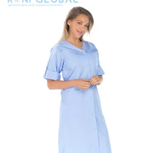 Blouse longue de travail femme manches longues transformables avec ceinture et 3 poches - CLAIRE MLT REMI CONFECTION