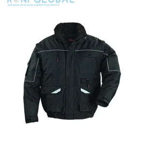 Blouson de travail 2en1 coupe-vent, anti-pluie et anti-froid en polyester pongé enduit PVC 6 poches - RIPSTOP 2 EN 1 COVERGUARD