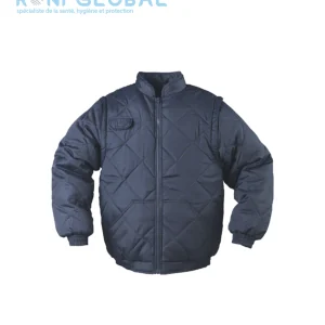 Blouson de travail 2en1 marine anti-froid thermique en coton/polyester manches amovibles 4 poches - CHOUKA SLEEVE COVERGUARD