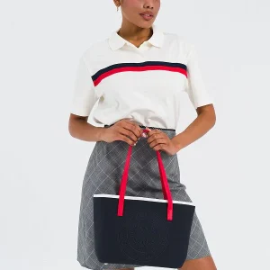 Women's bag US25271 NAVY-RED-WHITE