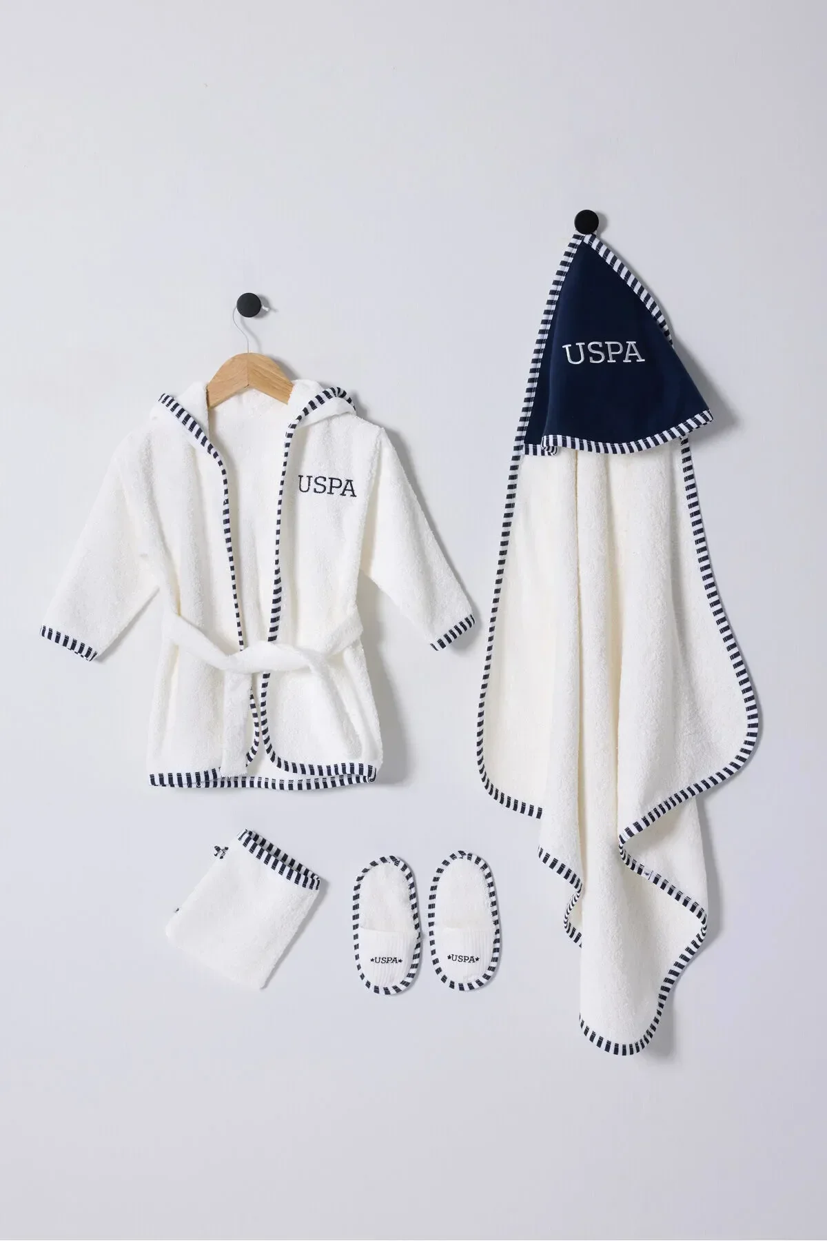 Sortie de bain bébé U.S. POLO ASSN NAVY BLUE