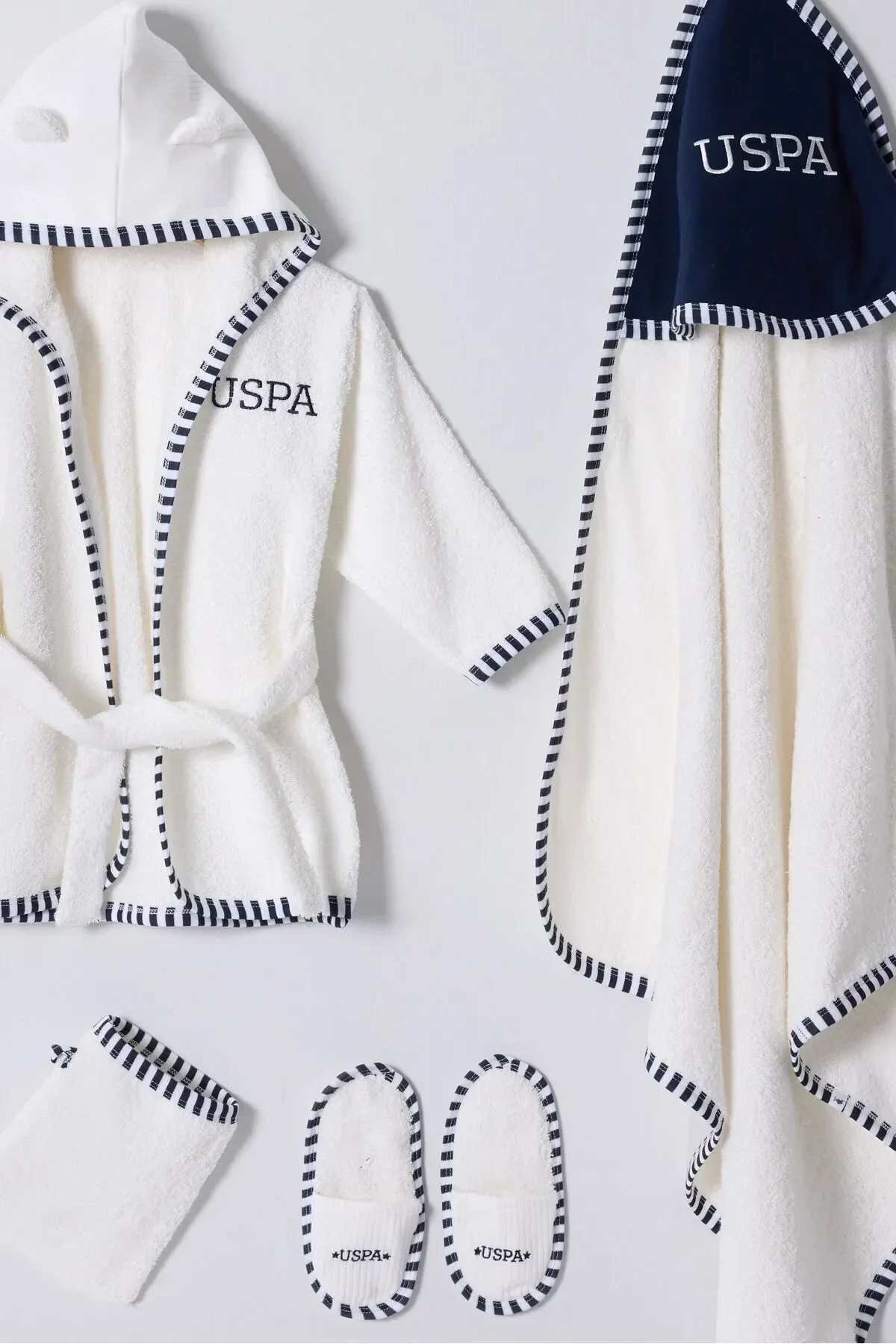 Sortie de bain bébé U.S. POLO ASSN NAVY BLUE – Image 2