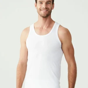 LOT DE 02 DÃ‰BARDEURS BLANC HOMME- TANK 80189