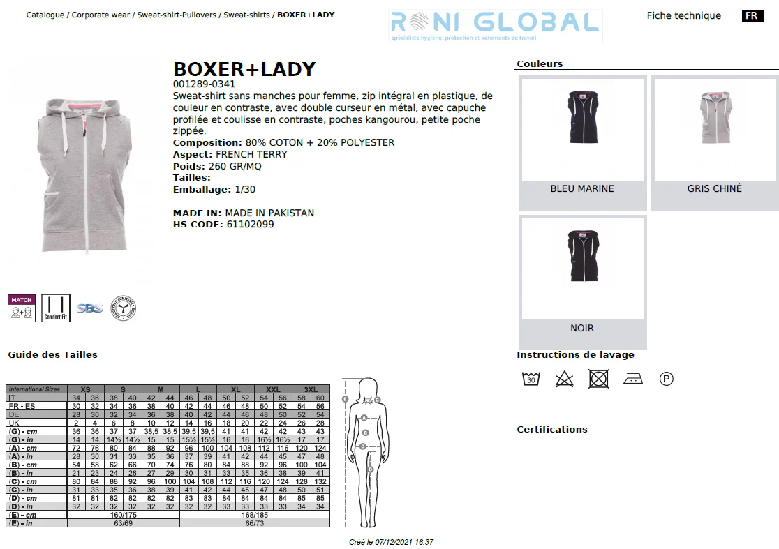 Sweat de travail homme sans manches, avec capuche en coton et polyester 3 poches - BOXER+LADY PAYPER – Image 4