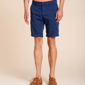 Chile bermuda cargo uomo in raso stretch slim fit ①