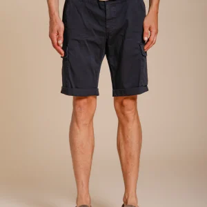 Chile bermuda cargo uomo in raso stretch slim fit ①