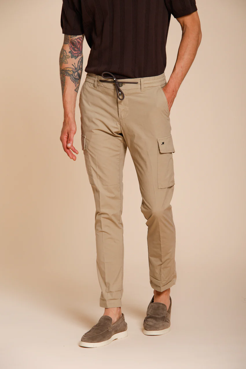 Chile Jogger pantalone cargo uomo in tela paracadute lyocell e cotone extra slim fit – Image 3