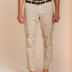 Chile pantalone cargo uomo in gabardina stretch regular fit