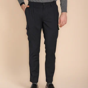 Chile 2 Pinces pantalone cargo in lana regular fit