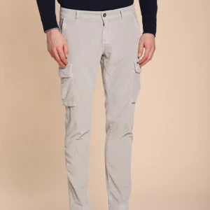 Chile pantalone cargo uomo in velluto 500 righe extra slim fit ①