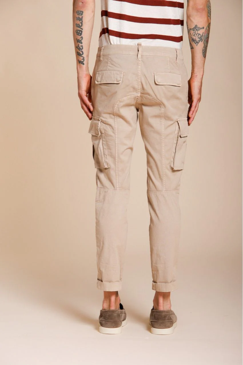 Chile pantalone cargo uomo in raso stretch extra slim fit ① – Image 7