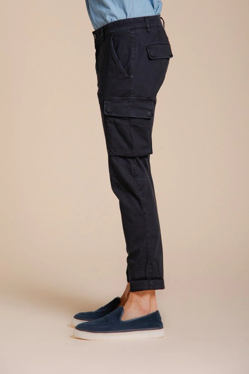 Chile pantalone cargo uomo in raso stretch extra slim fit ① – Image 4