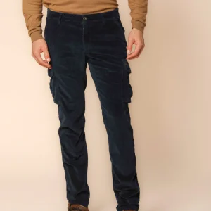 Chile pantalone cargo uomo in velluto 500 righe extra slim fit ①
