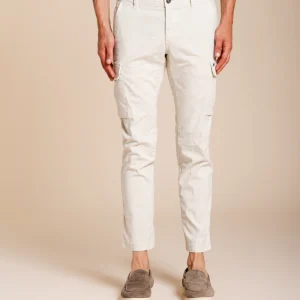 Chile pantalone cargo uomo in raso stretch extra slim fit ①