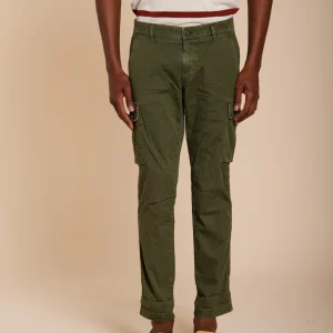 Chile pantalone cargo uomo in raso stretch extra slim fit ①