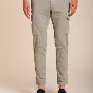 Chile pantalone cargo uomo in raso stretch extra slim fit ①