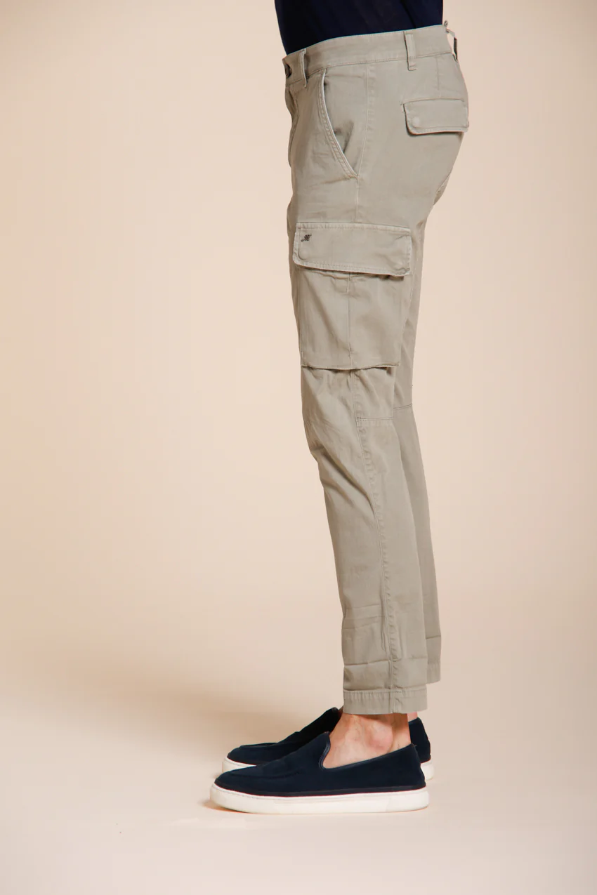 Chile pantalone cargo uomo in raso stretch extra slim fit ① – Image 4