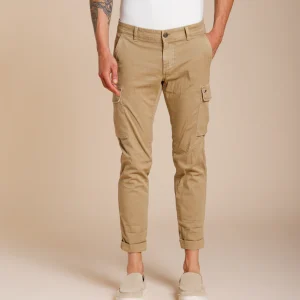 Chile pantalone cargo uomo in raso stretch extra slim fit ①