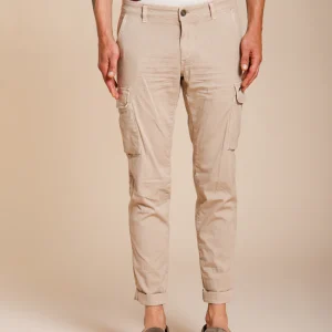 Chile pantalone cargo uomo in raso stretch extra slim fit ①