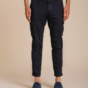 Chile pantalone cargo uomo in raso stretch extra slim fit ①
