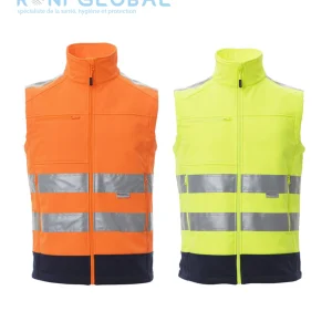 Gilet de sécurité haute visibilité homme softshell imperméable en polyester 1 poche CLASS 2 - TRAFFIC PAYPER
