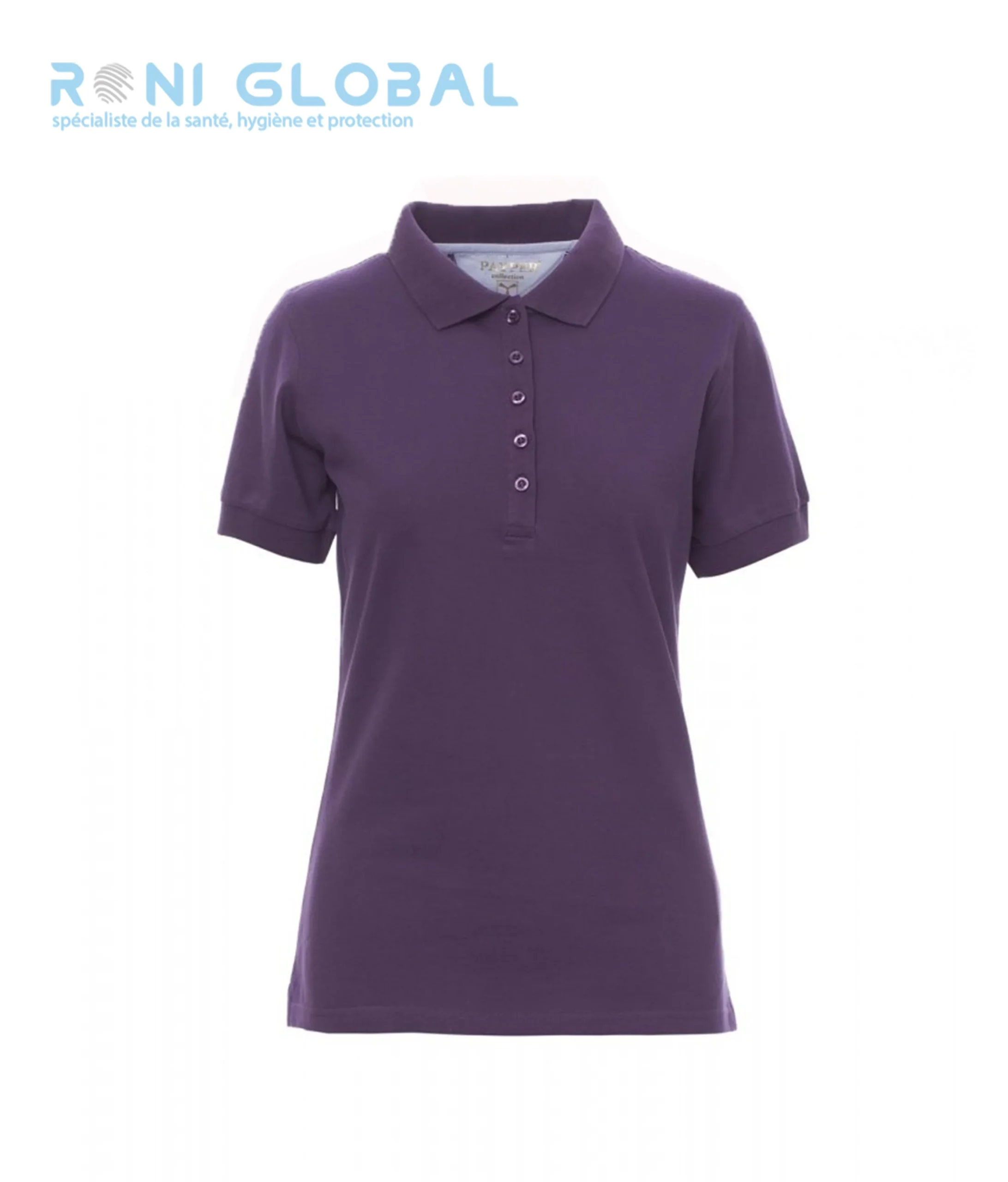 Polo de travail femme manches courtes, coupe droite en coton - GLAMOUR PAYPER – Image 2