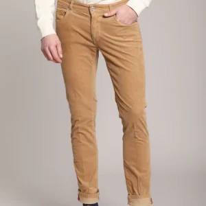 Harris pantalone 5 tasche uomo in velluto 1000 righe slim fit