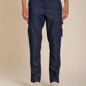 Chile pantalone cargo uomo in denim regular fit