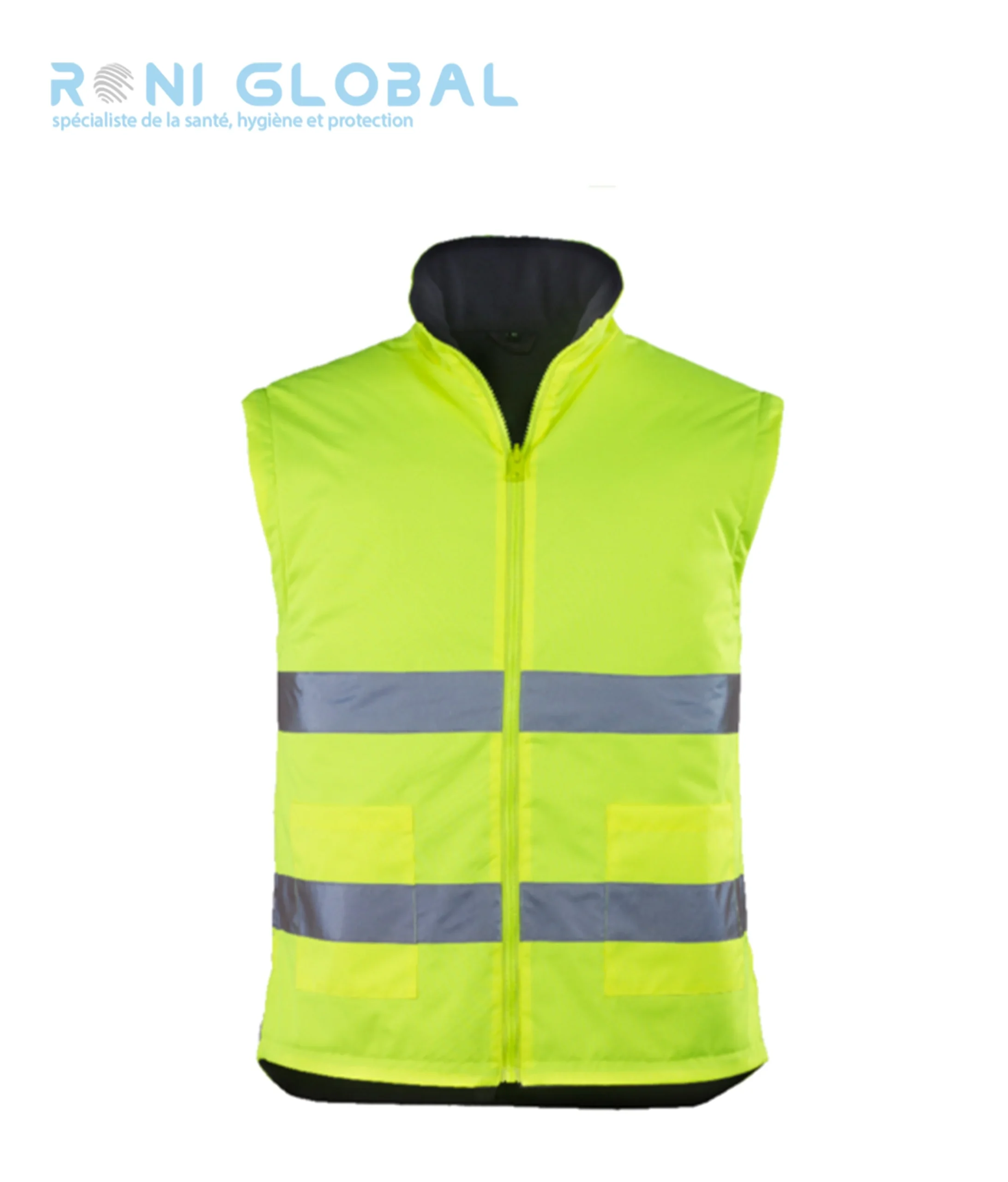 Parka de travail 4en1 haute visibilité anti-froid thermique en polyester enduit polyuréthane CLASS 3 - ROADWAY 4/1 COVERGUARD – Image 5