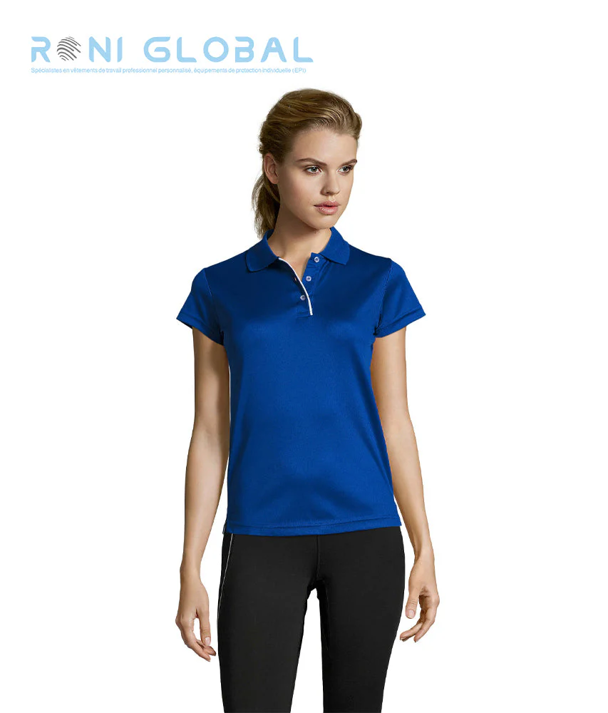 Polo de travail femme sport manches courtes, en piqué polyester - PERFORMER SOL'S – Image 3