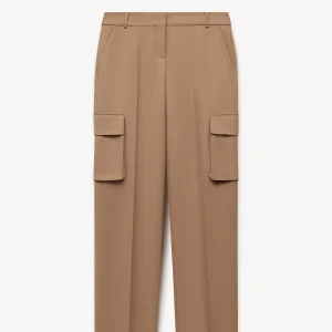 Pantalon-cargo en laine mélangée