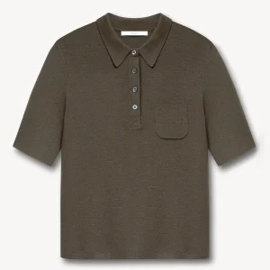 Polo en laine avec une poche