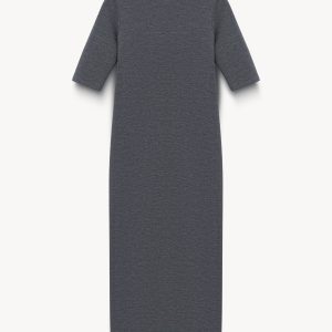 Robe zippée en maille de laine