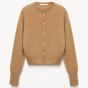 Cardigan crop en laine et cachemire