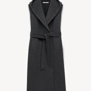 Manteau peignoir en laine sans manches