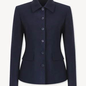 Blazer en laine style chemise