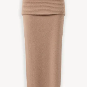Jupe maxi en laine de raton laveur et angora
