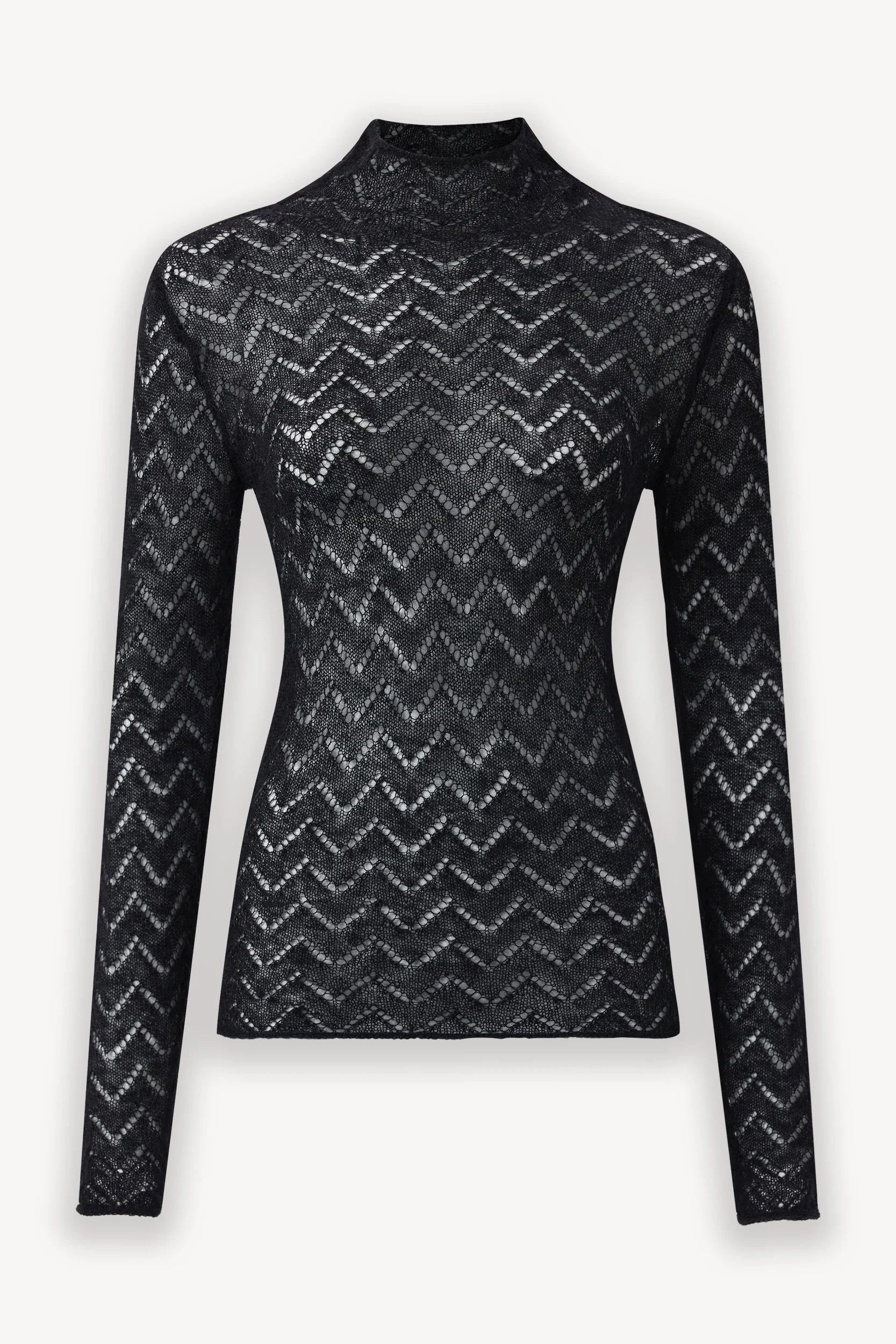 Top à col roulé ajouré en laine d'alpaga – Image 5