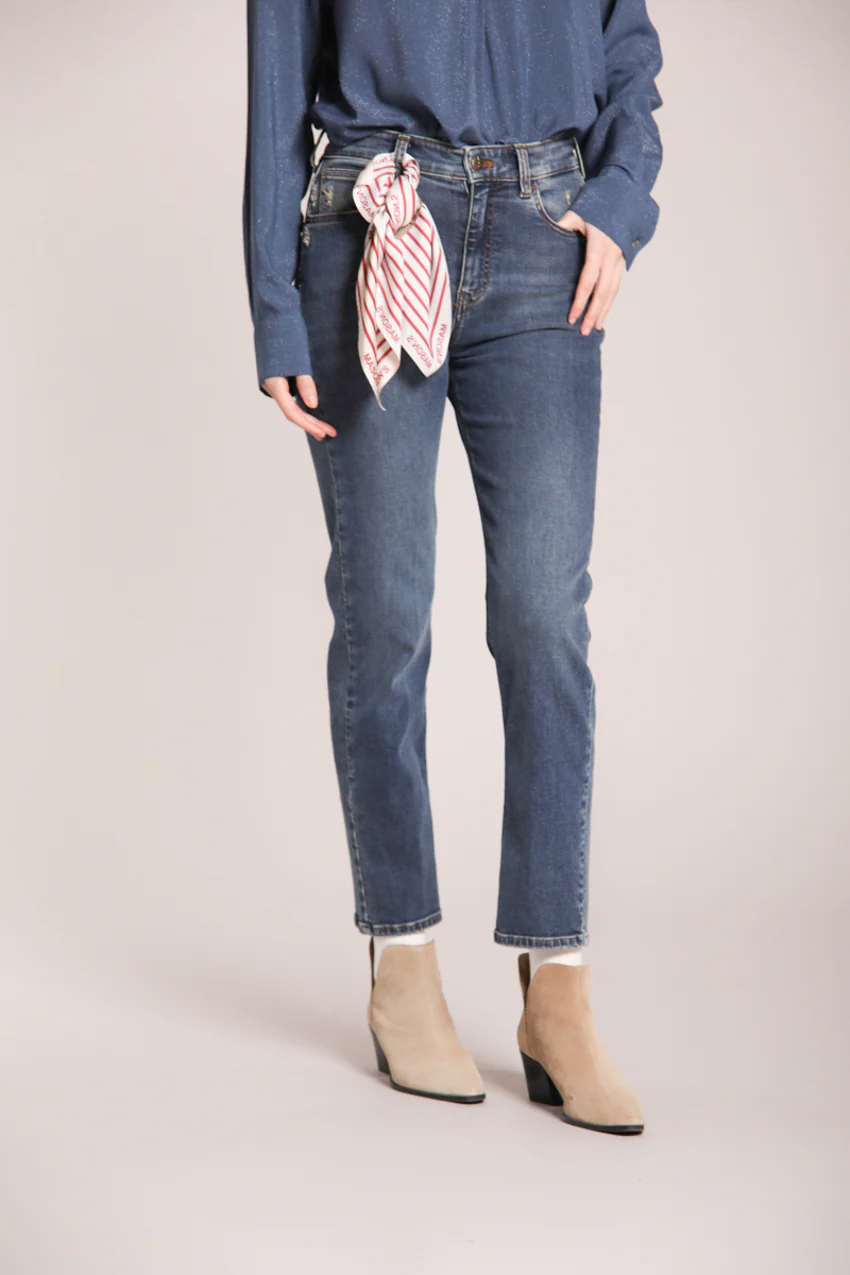 Agnes pantalone 5 tasche donna in denim stretch slim fit