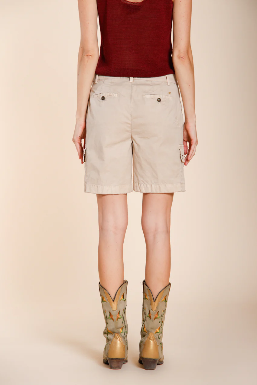 Chile bermuda cargo donna in twill leggero stretch slim fit – Image 5